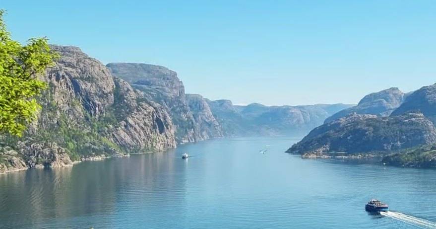 View from the Rodne electric cruise on the Lysefjord.