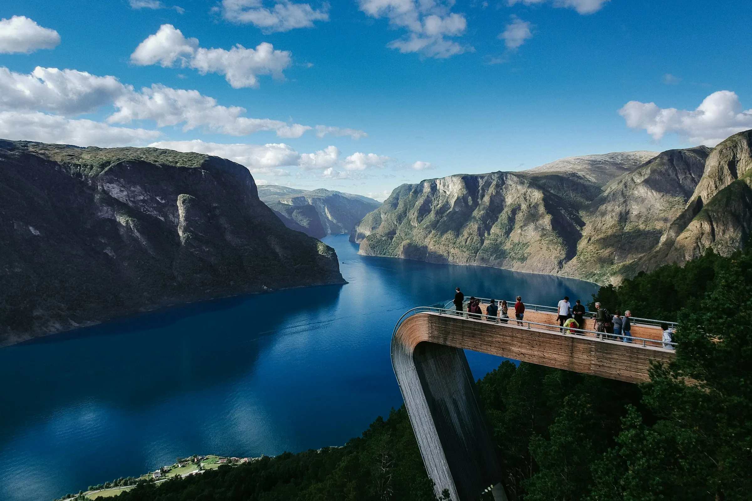 The Stegastein viewpoint above the Aurlandsfjord